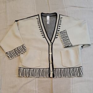 MarlaWynne Black and Cream Cardigan